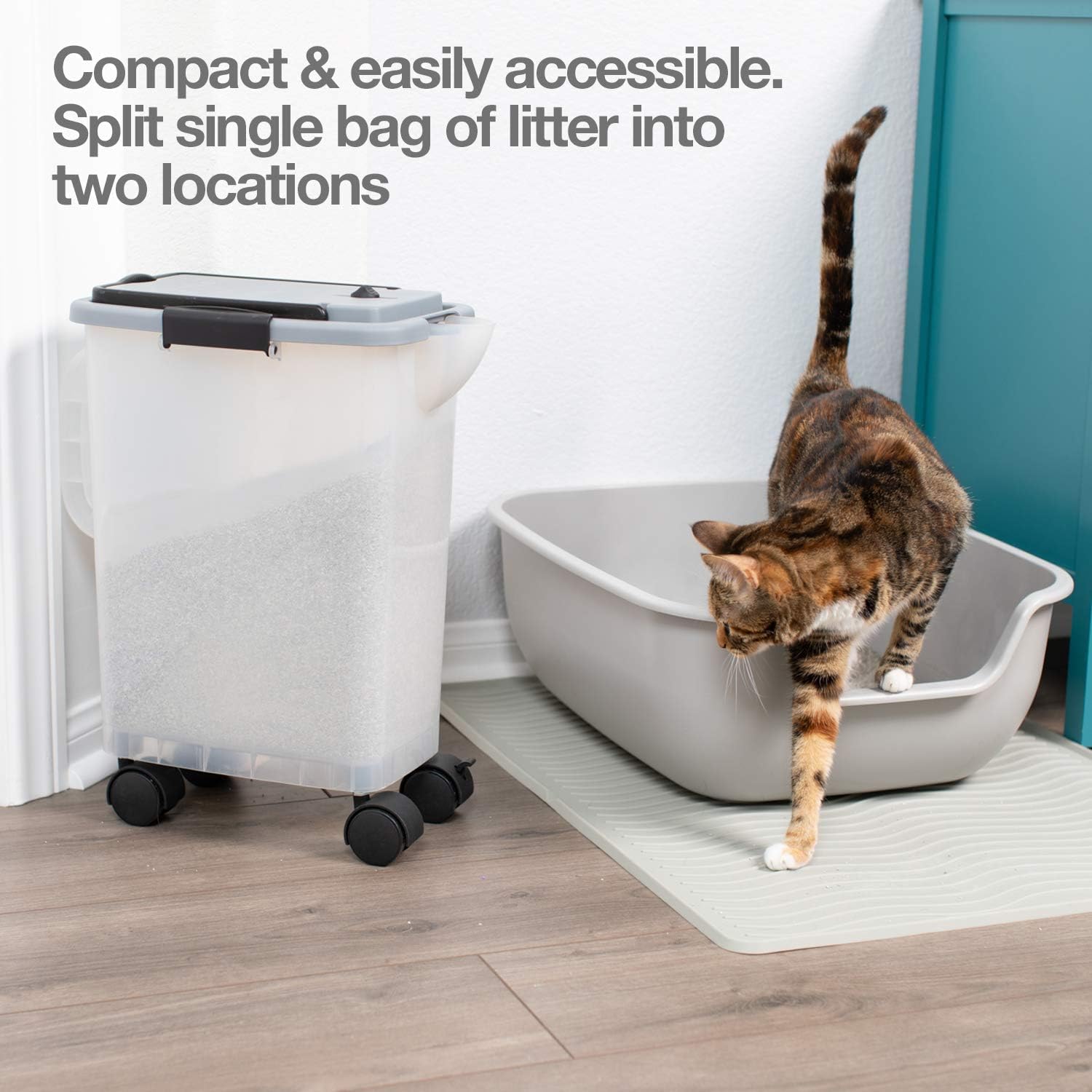 PetFusion BetterBin Portable Litter Storage Bin Container