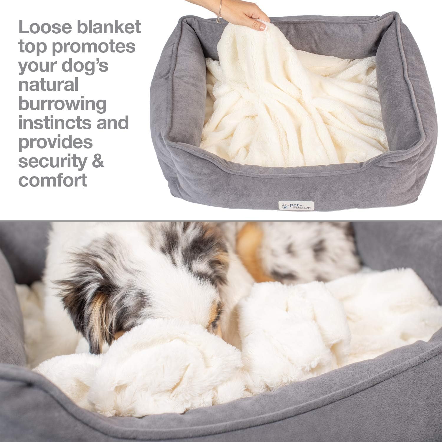 PetFusion Calming Cuddler Dog Bed & Cat Bed